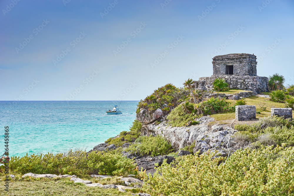 Ruins of Tulum / Caribbean coast of Mexico - Quintana Roo - Cancun - Riviera Maya