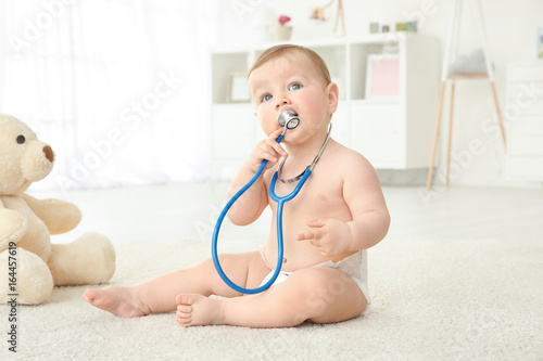 Cute little baby with steth...
