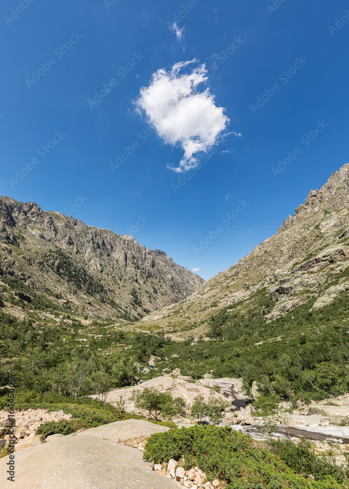 Single cloud above Restonica valley in Corsica Single cloud above Restonica valley in Corsica