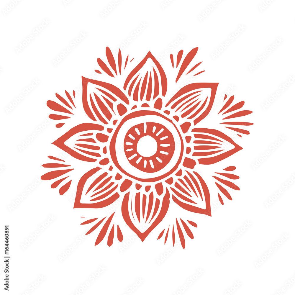 Flower mandala in vector Flower mandala in vector
