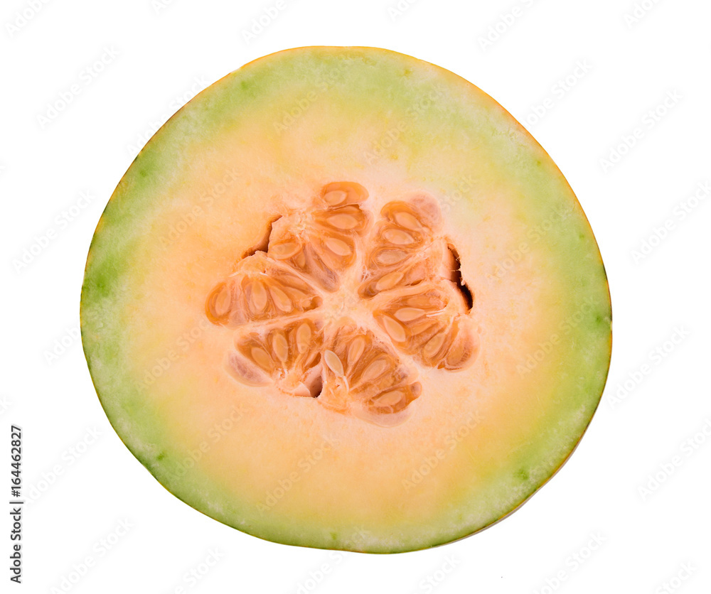 Melon slices Isolated on White Background Melon slices Isolated on White Background