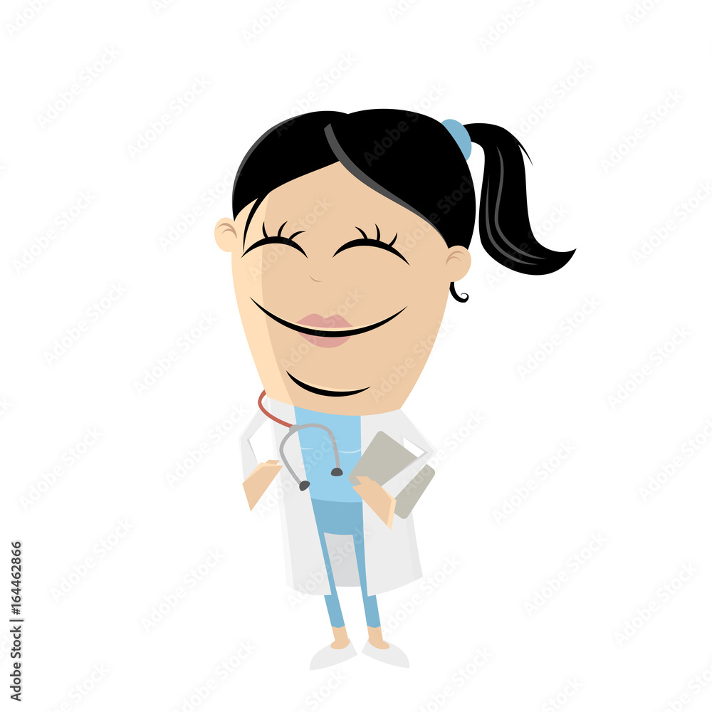 funny clipart of a female doctor