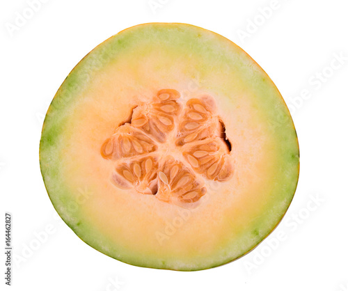 Melon slices Isolated on White Background