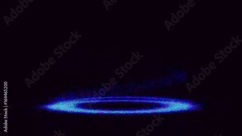 Ring of incident small glass particles