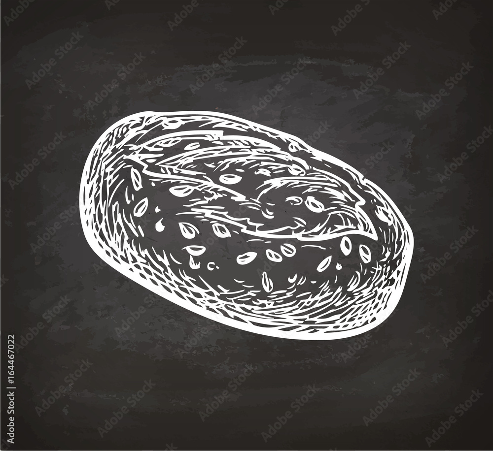 Bread sketch on chalkboard Bread sketch on chalkboard