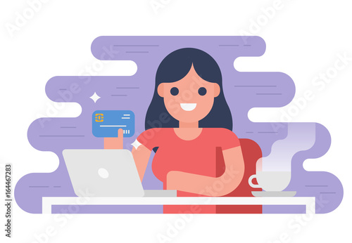 Working on a computer