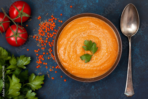 Soup puree of red lentils