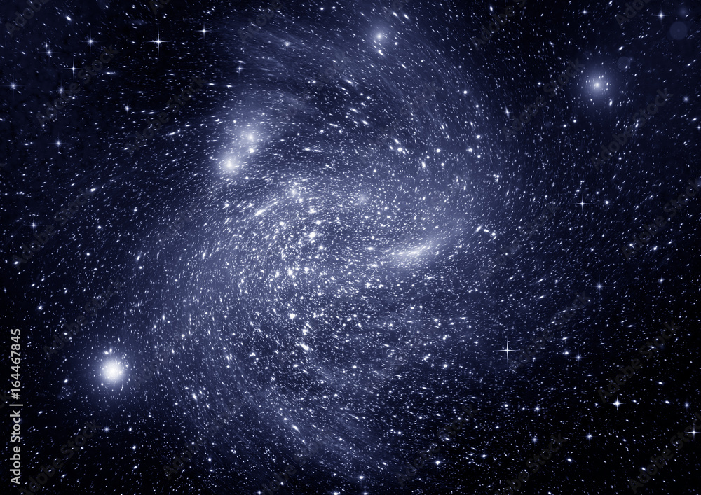 Naklejka premium Stars, dust and gas nebula in a far galaxy