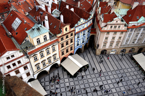 Vue depuis la Tour de l'Horloge astronomique de Prague, République Tchèque