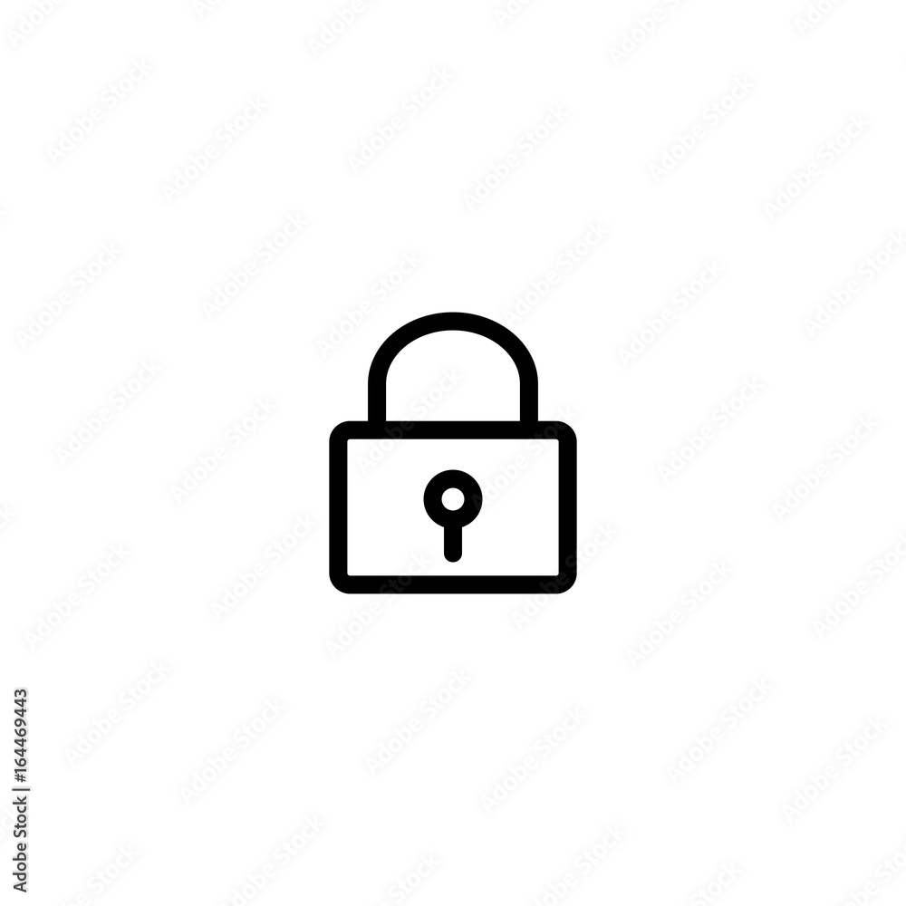 lock, access, keeper, icon line black lock, access, keeper, icon line black
