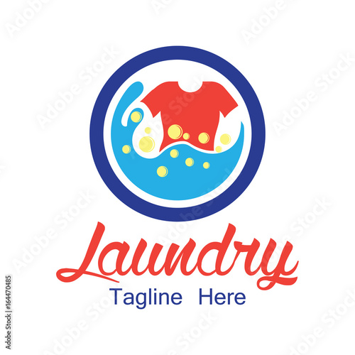 laundry icon with text space for your slogan / tag line, vector illustration