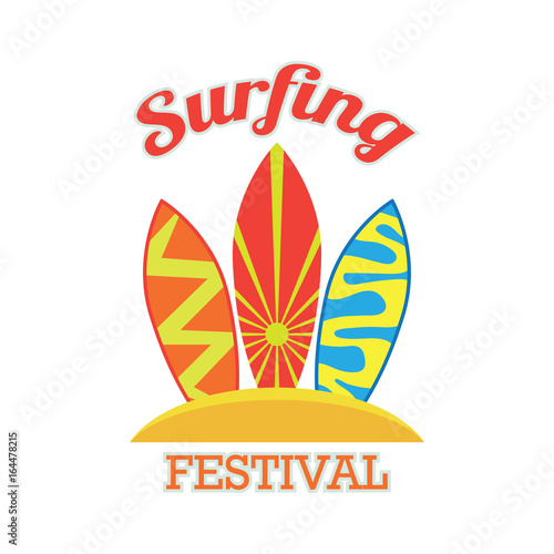 Canvas Print surfing festival banner for surfing competition