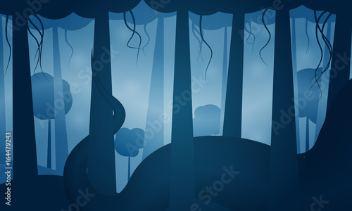 A huge snake in the jungle