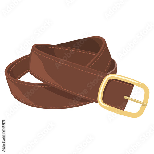Leather belt vector illustration
