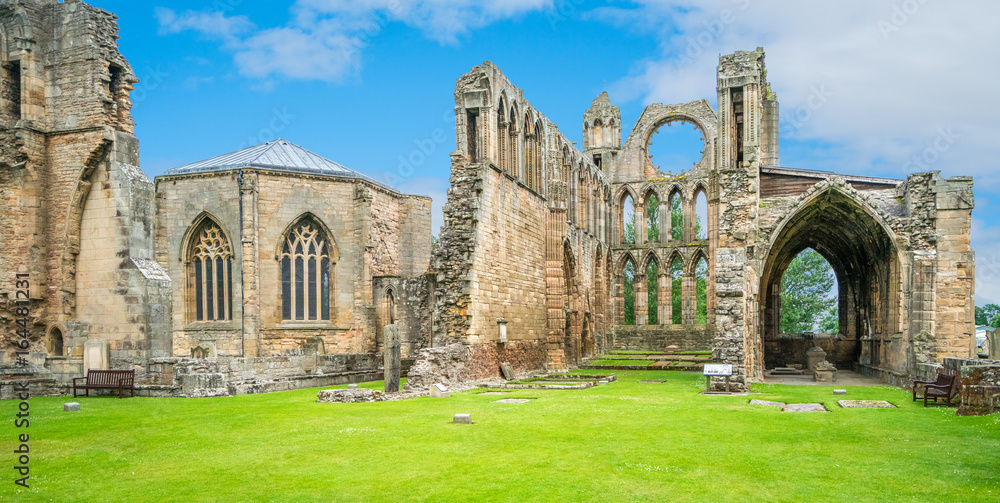 Fototapeta premium Elgin Cathedral, historic ruin in Elgin, Moray, north-east Scotland