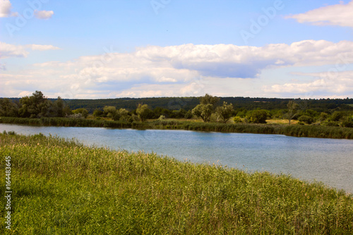 A small river flowing through the countryside