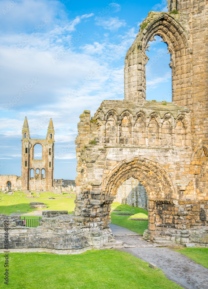 Saint Andrew's cathedral, ruined Roman Catholic cathedral in St Andrews, Fife, Scotland.