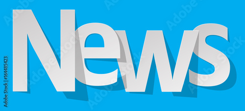 News letters banner white on a crumpled paper brown background.