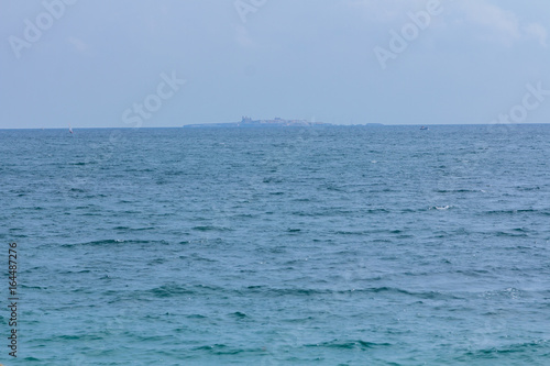 Island of Tabarca from the city of Santa Pola, Spain