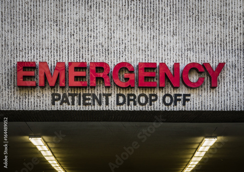 Hospital ER Drop Off Sign photo