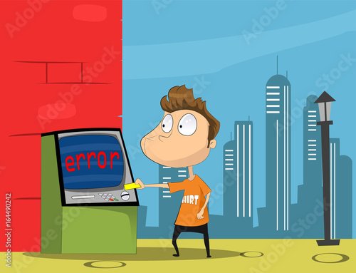 Guy with credit card.