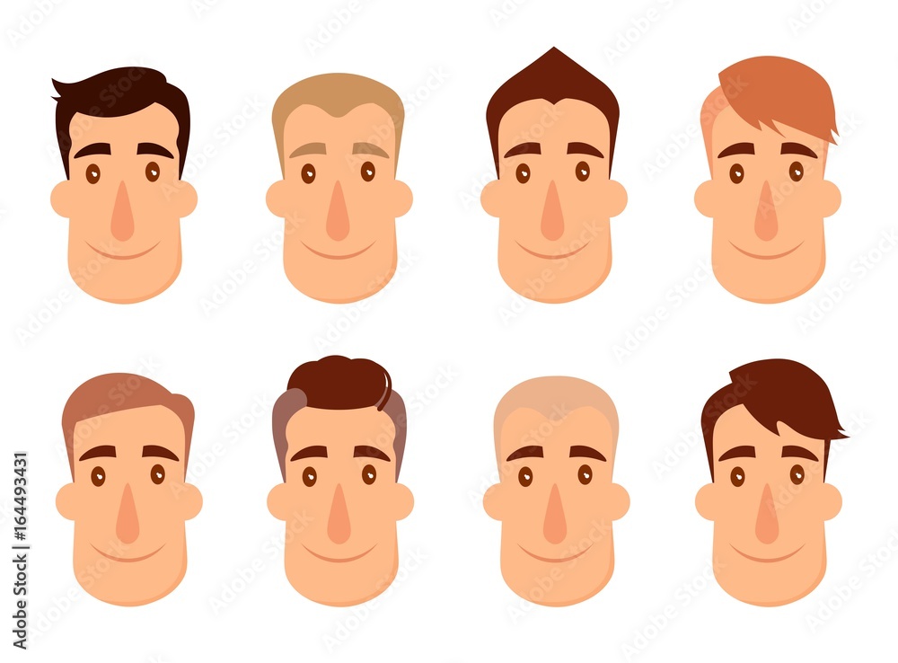 Set of avatars. Male characters. People faces, man, boy, person, user. Modern vector illustration flat and cartoon style. Different background. Set of avatars. Male characters. People faces, man, boy, person, user. Modern vector illustration flat and cartoon style. Different background.