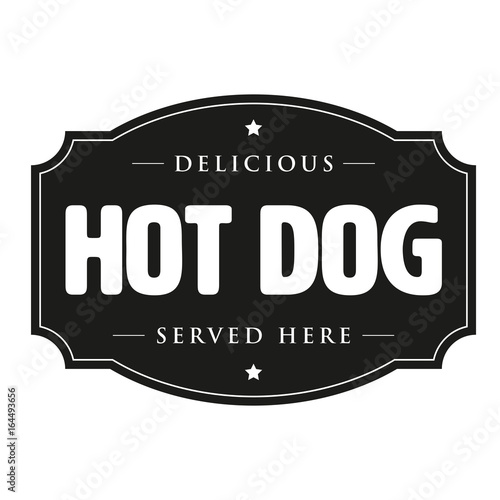 Hot dog vintage sign