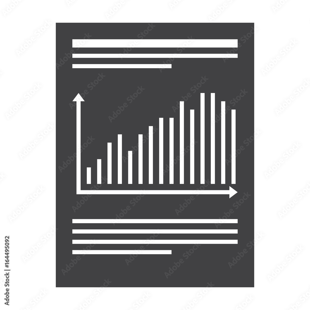 Financial report concept with document, vector illustration Financial report concept with document, vector illustration