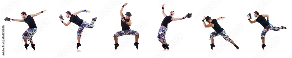Dancer isolated on the white background Dancer isolated on the white background