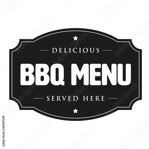 Bbq barbecue menu vintage sign