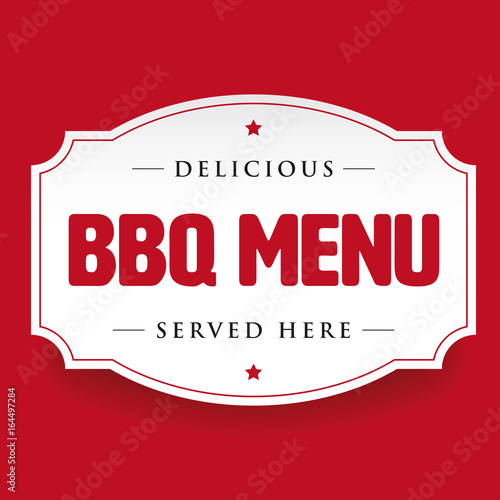 Bbq barbecue menu vintage sign