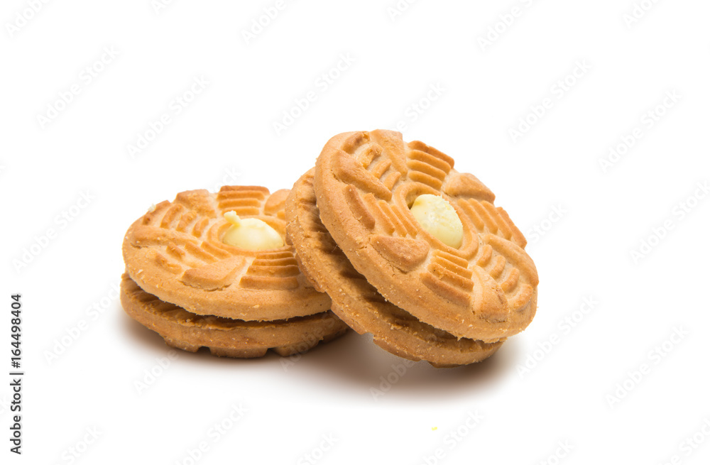 Double biscuits isolated Double biscuits isolated