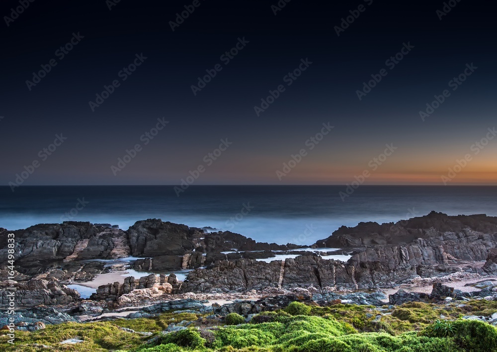 Evening landscape at the Tsitsikamma National Park and the Otter Trail in South Africa