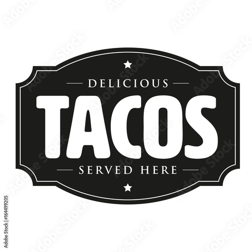 Tacos vintage sign stamp