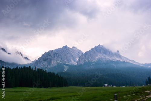 The Dolomite mountains