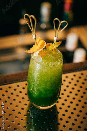 Green apple cocktail photo