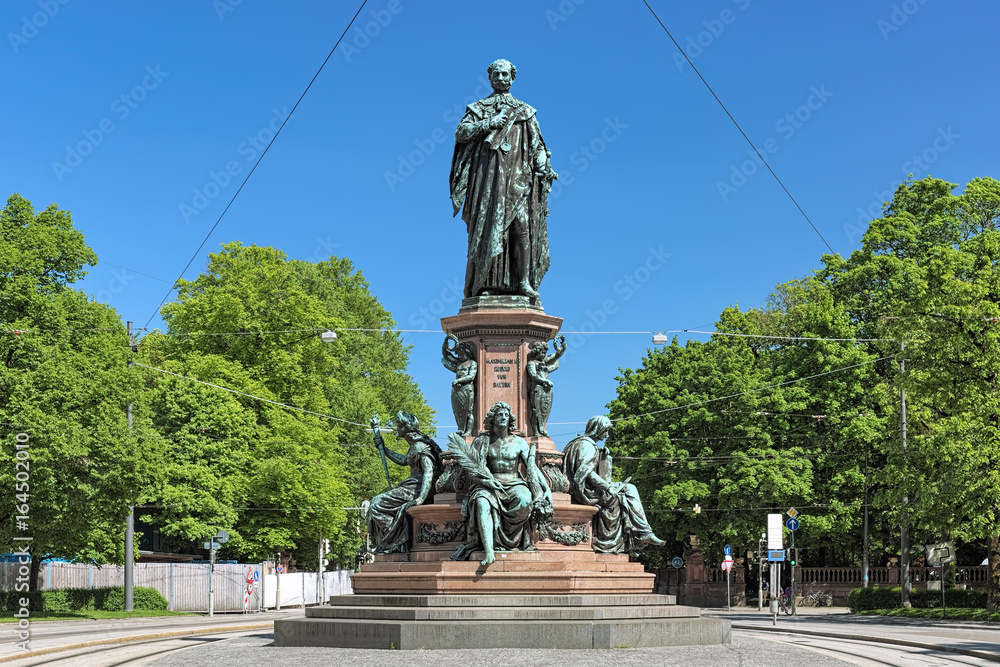 Maximilian II monument (Maxmonument) in Munich, Germany. The monument in honor of the Bavarian king Maximilian II was unveiled in 1875.