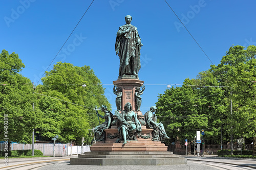 Maximilian II monument  Maxmonument  in Munich  Germany. The monument in honor of the Bavarian king Maximilian II was unveiled in 1875.