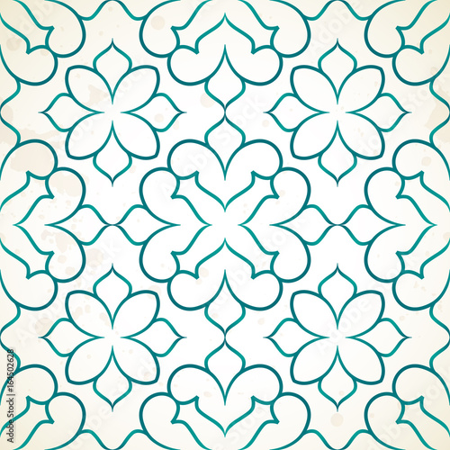 Vector seamless pattern in Eastern style.