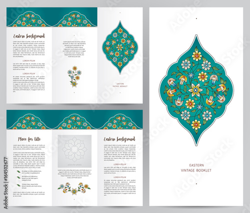 Ornate vintage booklet in Eastern style.