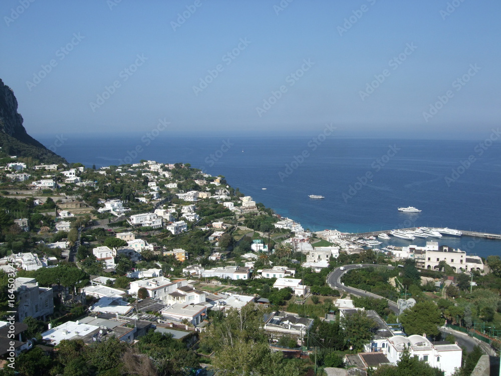 Naklejka premium カプリの街並み