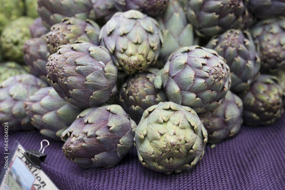 Fototapeta premium Artichokes in the market