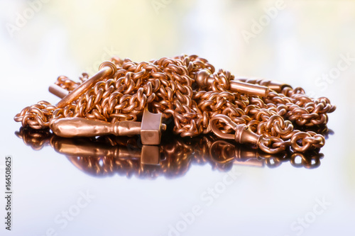 Ancient golden chain and ch...