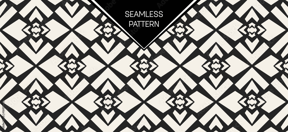 Abstract concept vector monochrome geometric pattern. Black and white minimal background. Creative illustration template. Seamless stylish texture. For wallpaper, surface, web design, textile, decor. Abstract concept vector monochrome geometric pattern. Black and white minimal background. Creative illustration template. Seamless stylish texture. For wallpaper, surface, web design, textile, decor.