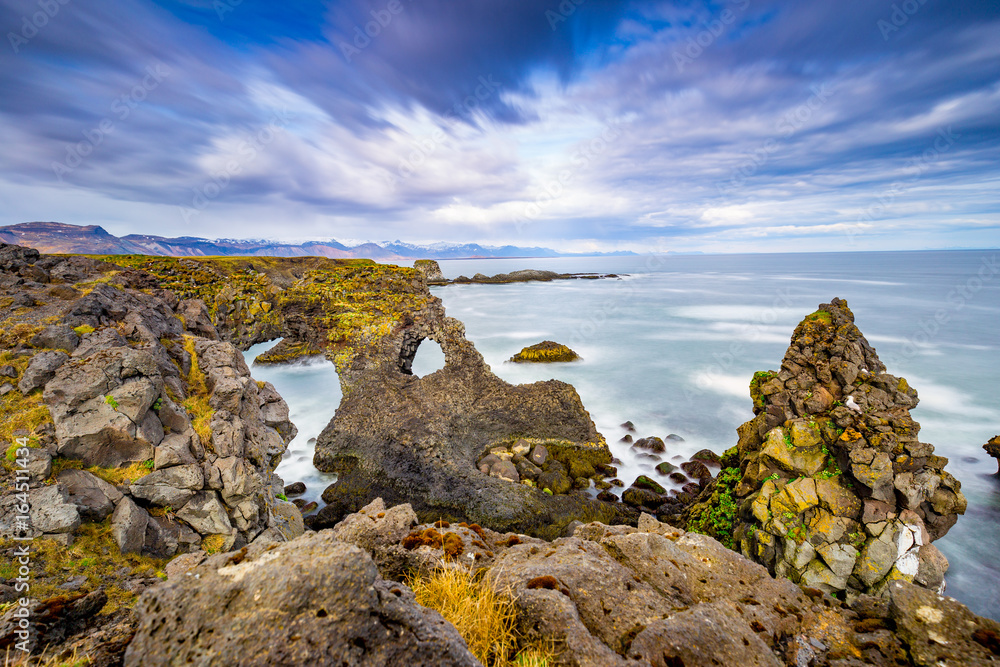Gatklettur arch rock near Hellnar, Snaefellsnes Peninsula, Iceland