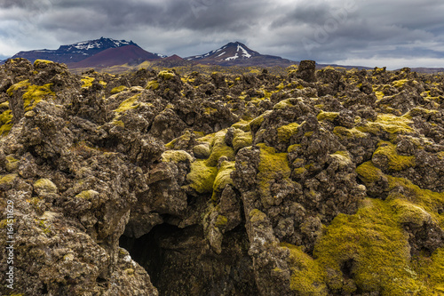 Berserkjahraun lava field in Snaefellsnes peninsula, Iceland