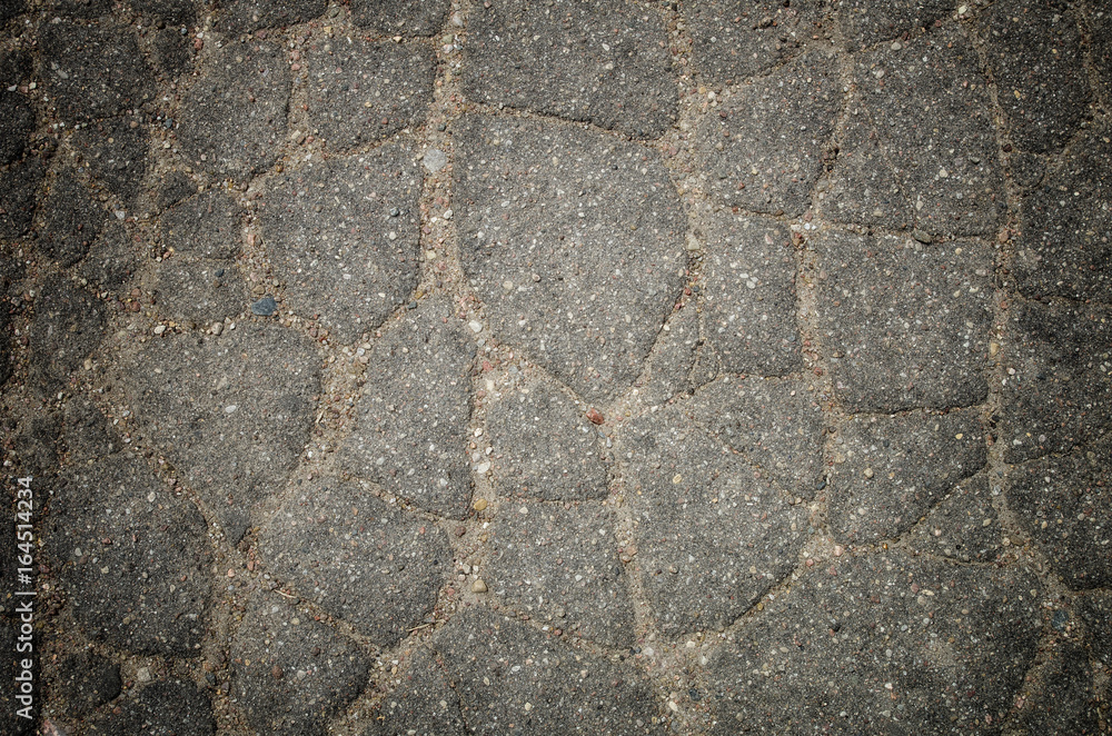 Obraz premium Old stoned road close up