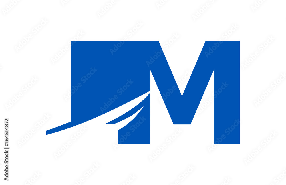 LM Negative Space Square Swoosh Letter Logo LM Negative Space Square Swoosh Letter Logo