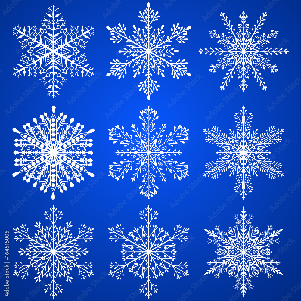 Set of Christmas snowflakes Set of Christmas snowflakes