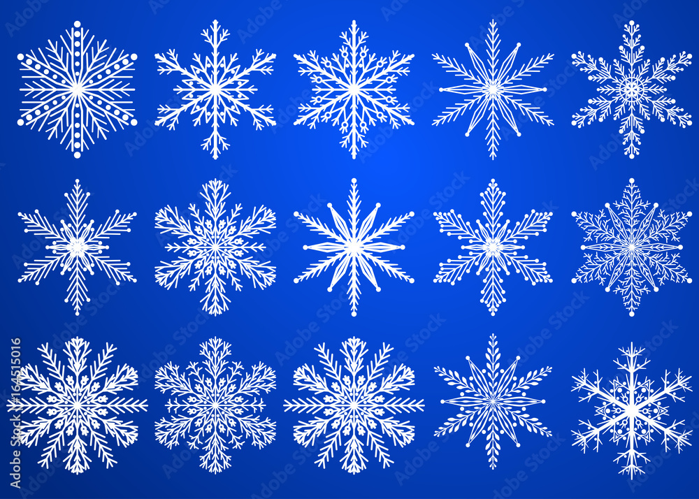 Set of Christmas snowflakes Set of Christmas snowflakes